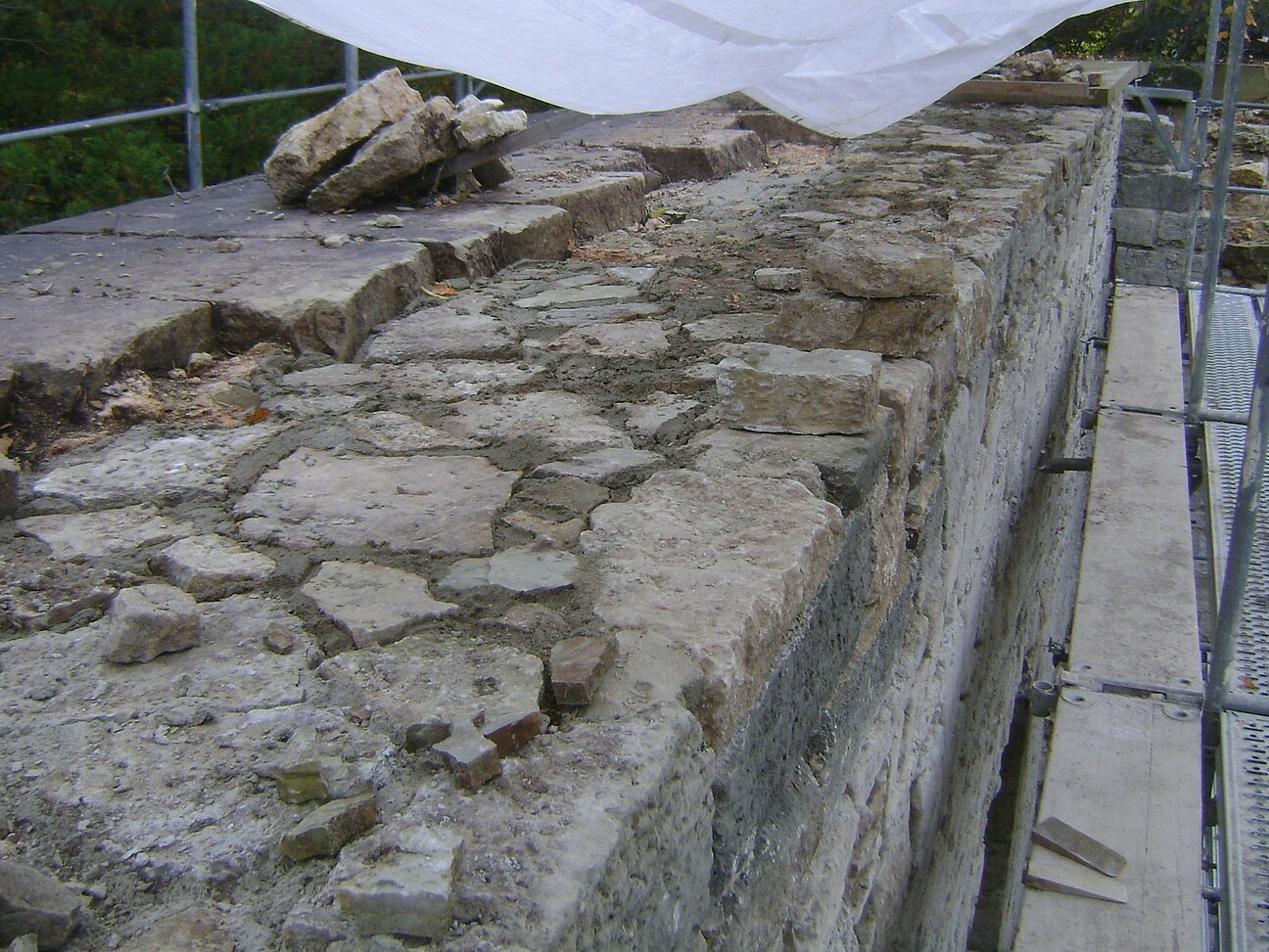 Klosterruine Gerode; Mauerwerkssicherung